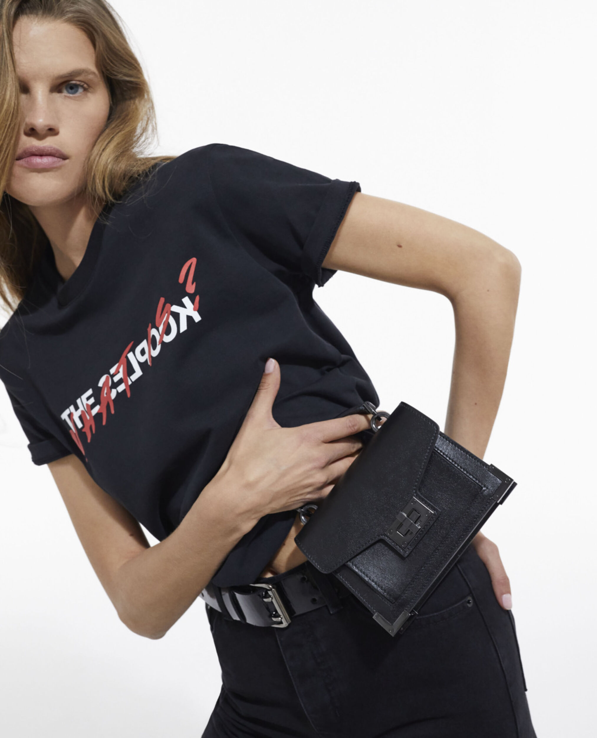 Sac Emily nano en cuir noir