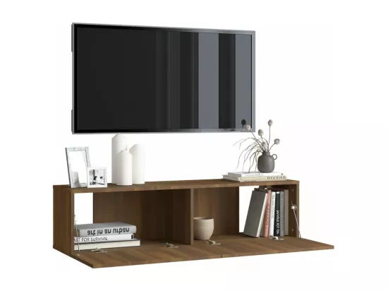 Armoire murale TV Chêne marron 120x30x30 cm Bois d'ingénierie