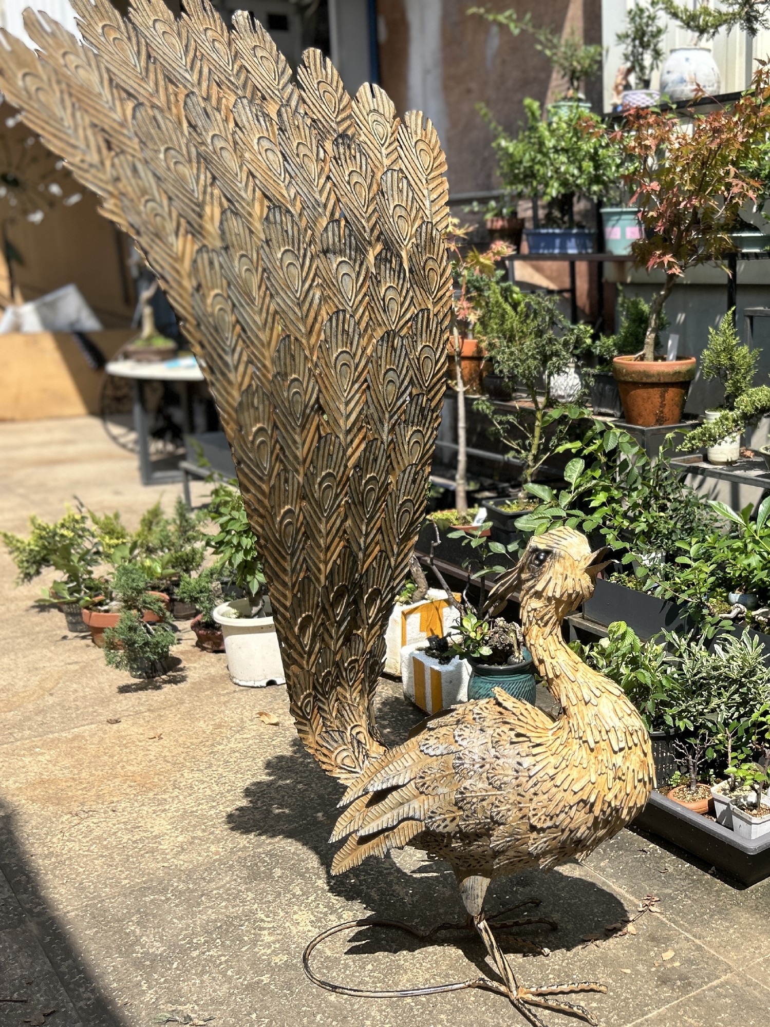 Metall-Skulptur 'Pfau', B 66 cm, T 60 cm, H 93 cm günstig bestellen