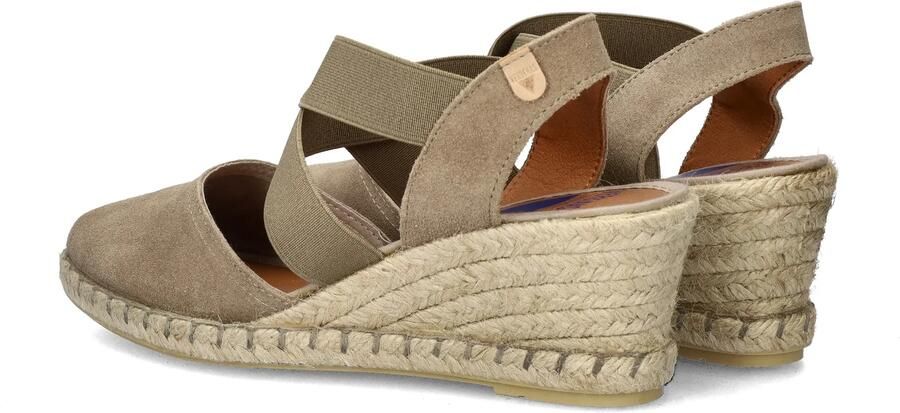 Verbenas Mila Serraje suède espadrilles taupe