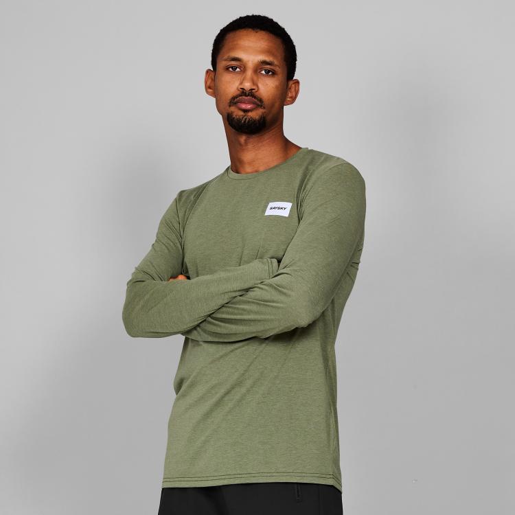 Saysky Clean Motion Long Sleeve Green Green Melange