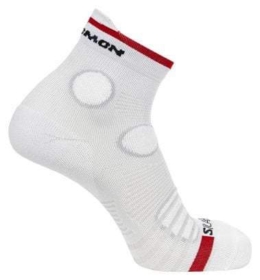 Chaussettes Salomon S/LAB Pulse Ankle Blanc Rouge Unisex