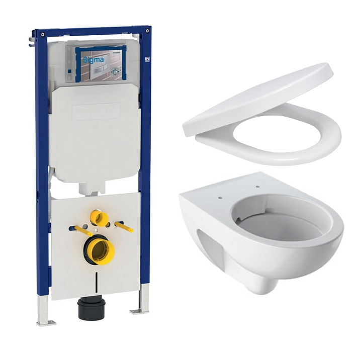 Geberit UP720 toiletset met Geberit Renova Rimfree toilet en softclose zitting