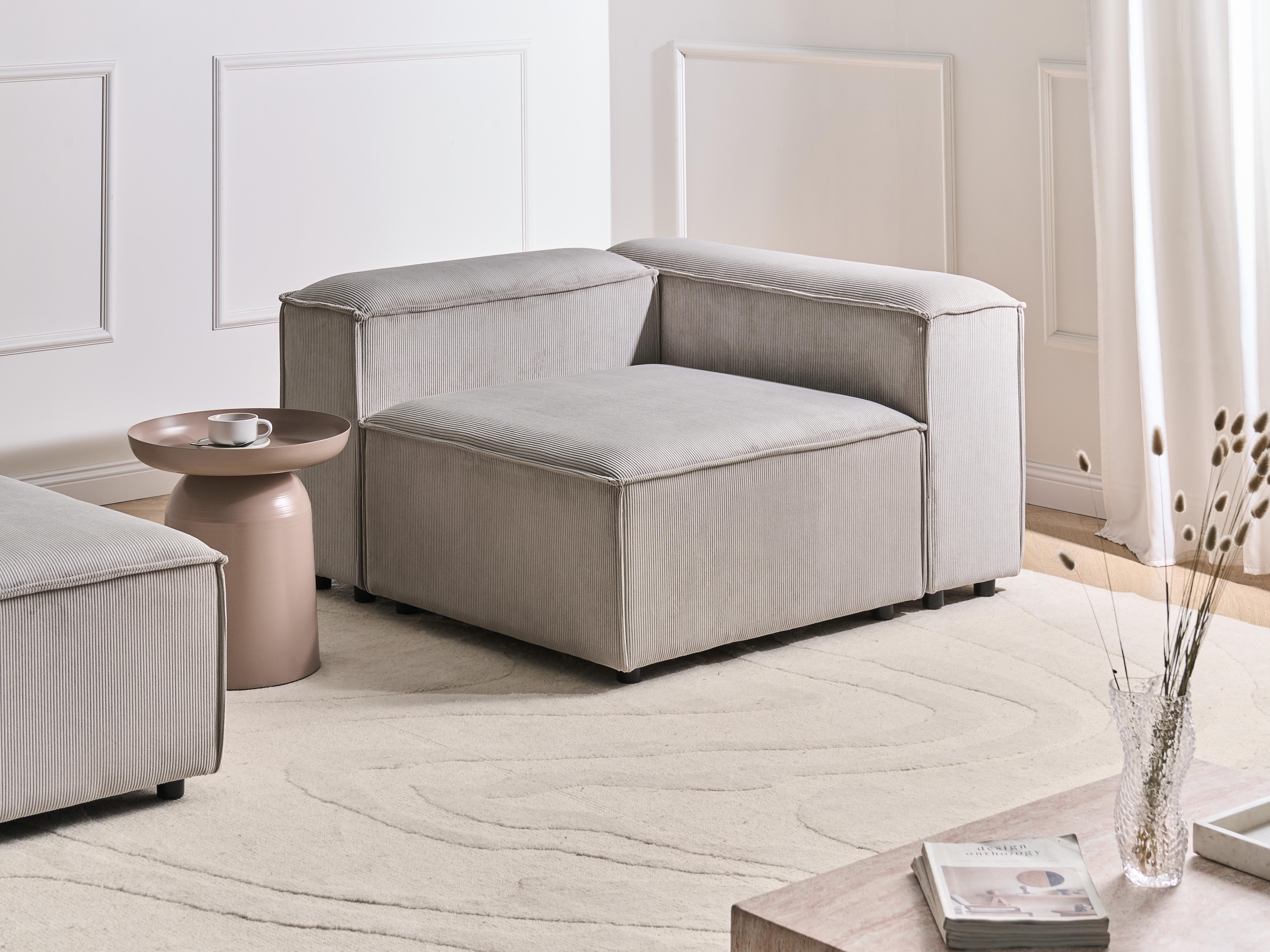 Hoekmodule ARDAL Corduroy Taupe rechtszijdig