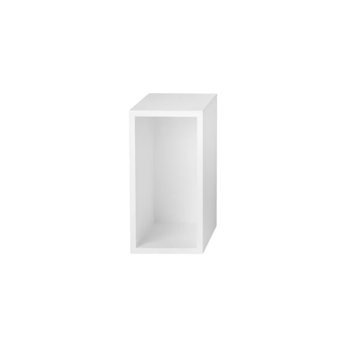 Muuto - Stacked System Regalmodul mit Rückwand, small / weiss