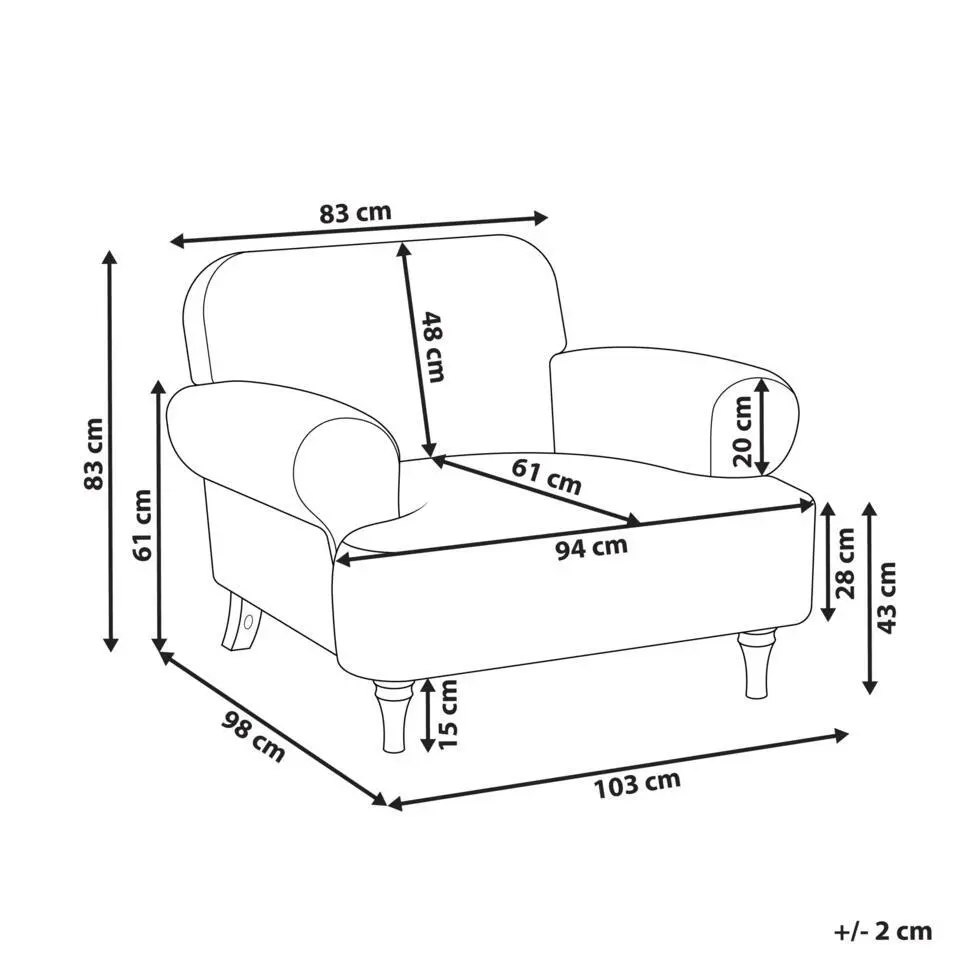 KIBERG - Fauteuil - Lichtbeige - Polyester