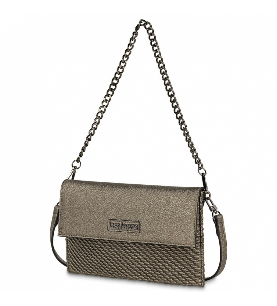 Bolsa de ombro feminina Lois LOIS com alças intercambiáveis 311766 cor prata escura