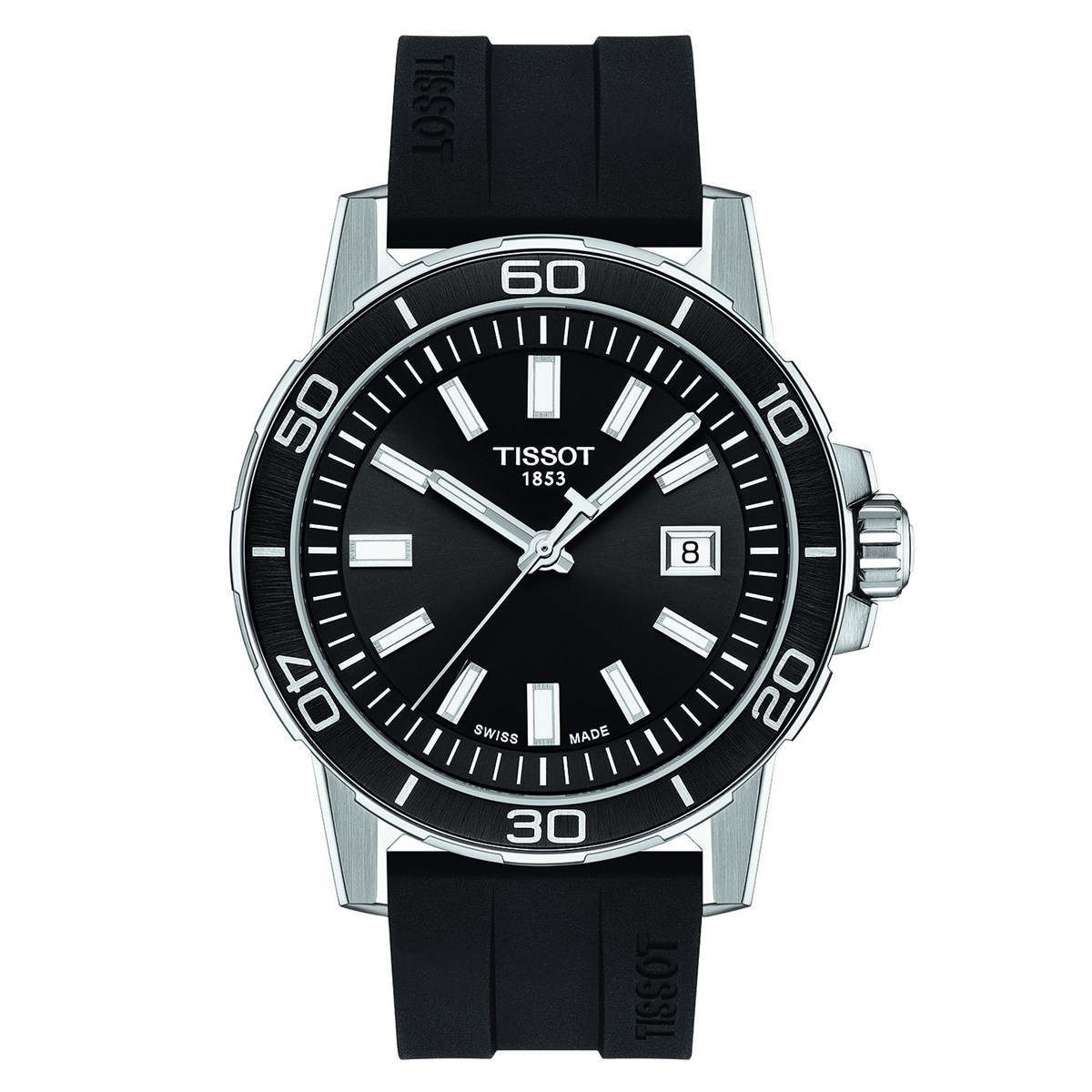 Montre Tissot Supersport Gent silicone noir