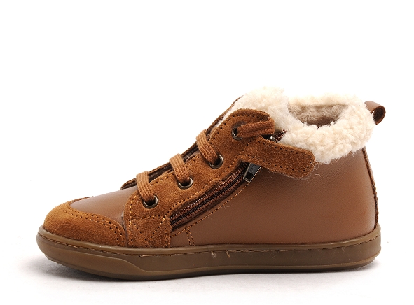 Shoo pom boots bottine bebe bouba zip wool marron