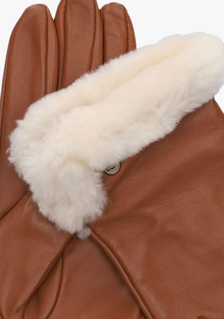 cognac ugg handschoenen leather sheepskin vent glove