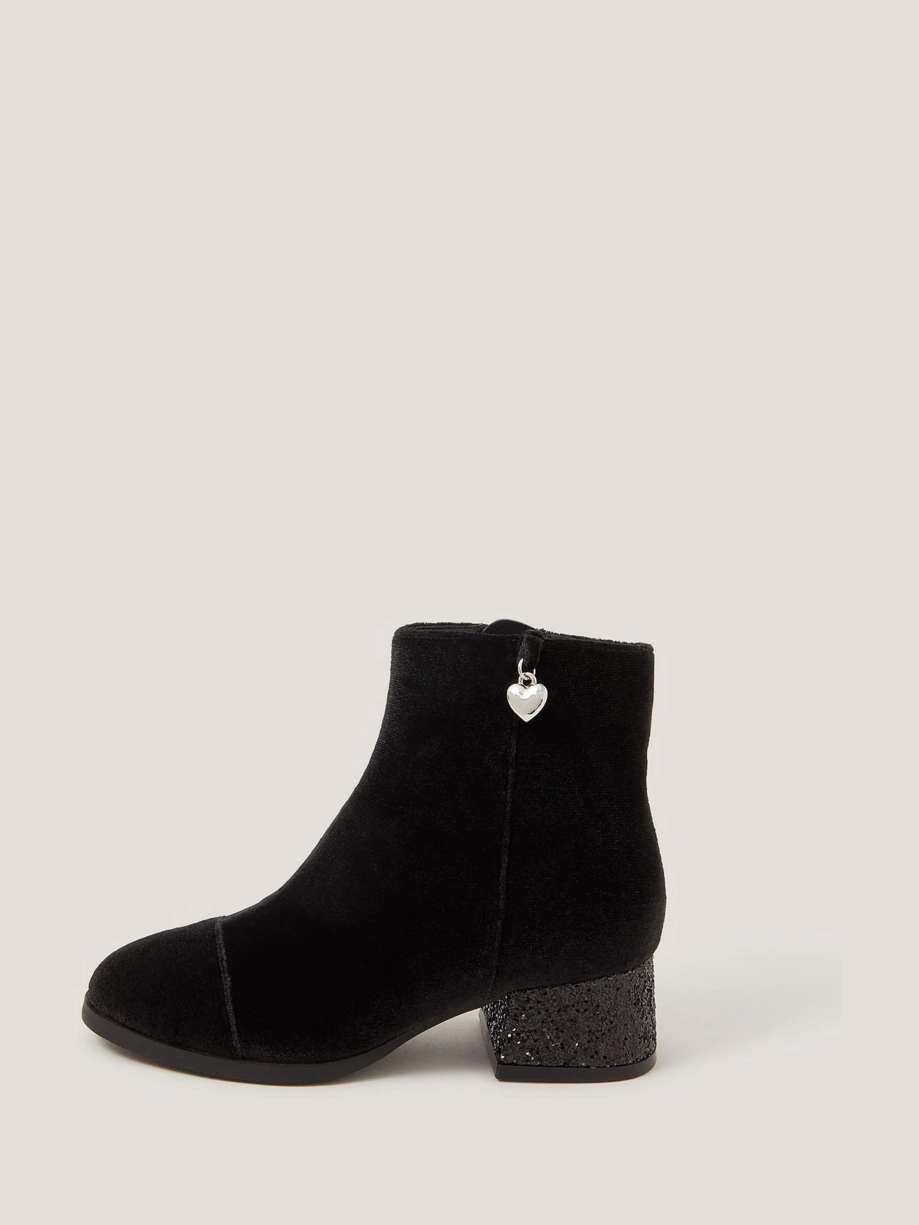 Monsoon Velvet Glitter Heel Boots