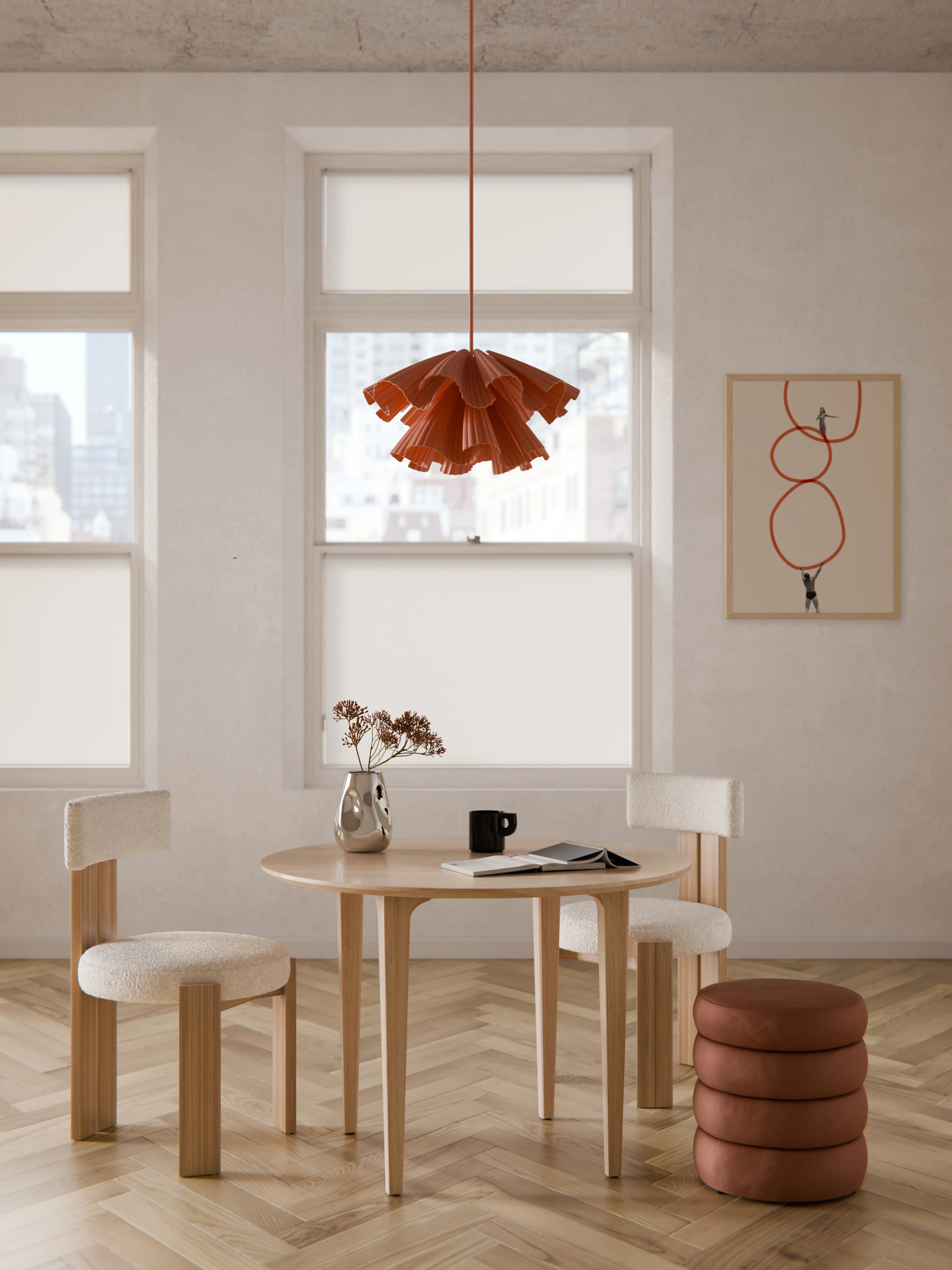 Ronde eettafel Archie van eikenhout, Ø 110 cm