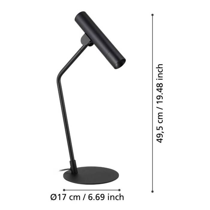 Eglo Almudaina bordlampe m/LED-lyskilde sort