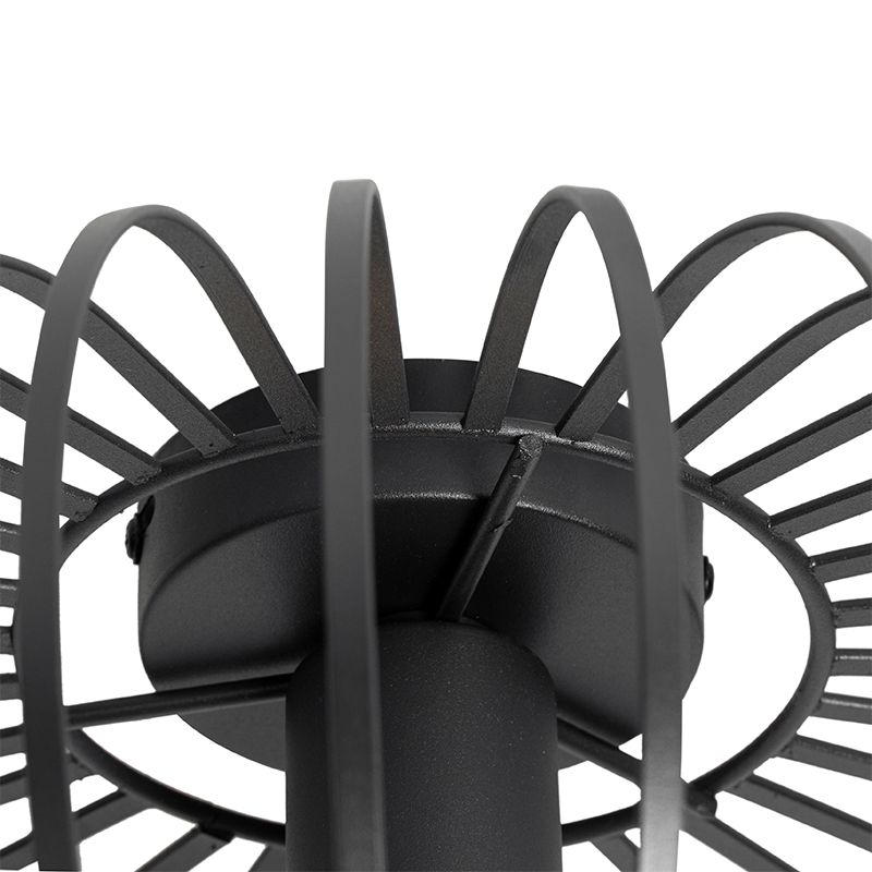 Design plafondlamp zwart 39 cm - Johanna