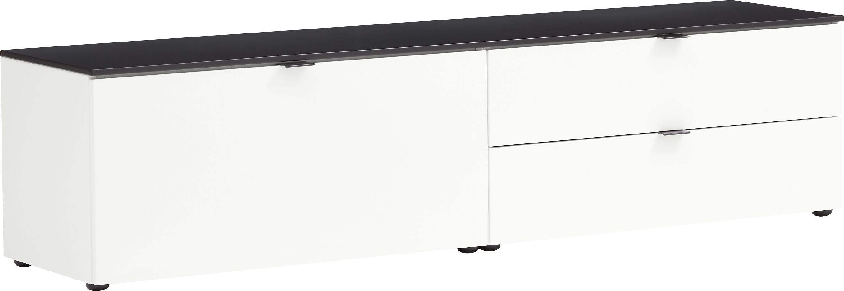 TILL Lowboard - Weiss / Anthrazit / B: 168.0 cm x T: 41.0 cm x H: 38.4 cm