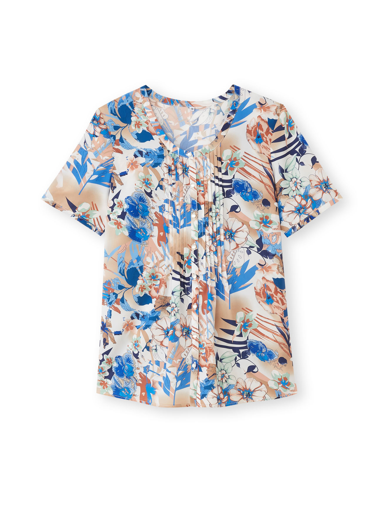 Blouse en microfibre manches courtes