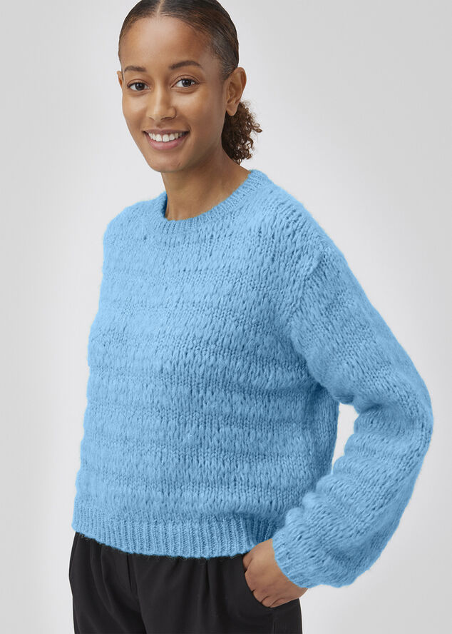 Modström GroverMD Wool o-neck Bonnie blue