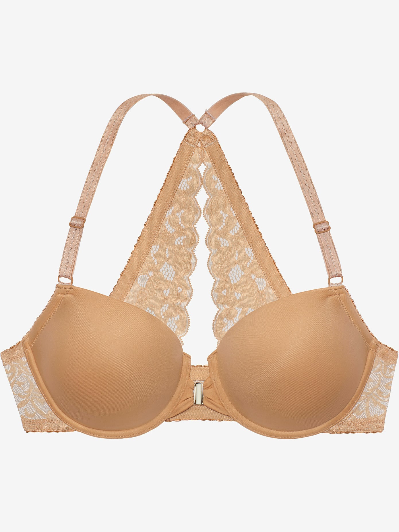 Soutien-gorge à coques avec joli dos en dentelle