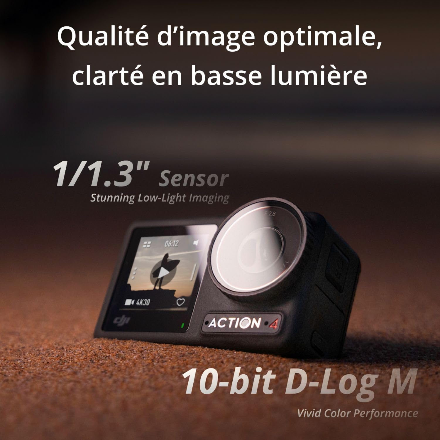 DJI Bundle Osmo Action 4 Aventure - Caméra étanche 4K/120 IPS, capteur 1/1,3 Pouce, D-Log M 10 Bits, FOV Ultra Large 155º, Jusqu’à 7 Heures 30 Min ave
