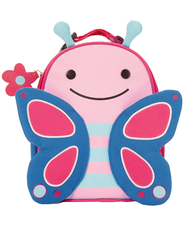 Lunchbag ZOO – SCHMETTERLING (6x19x25) in rosa/blau