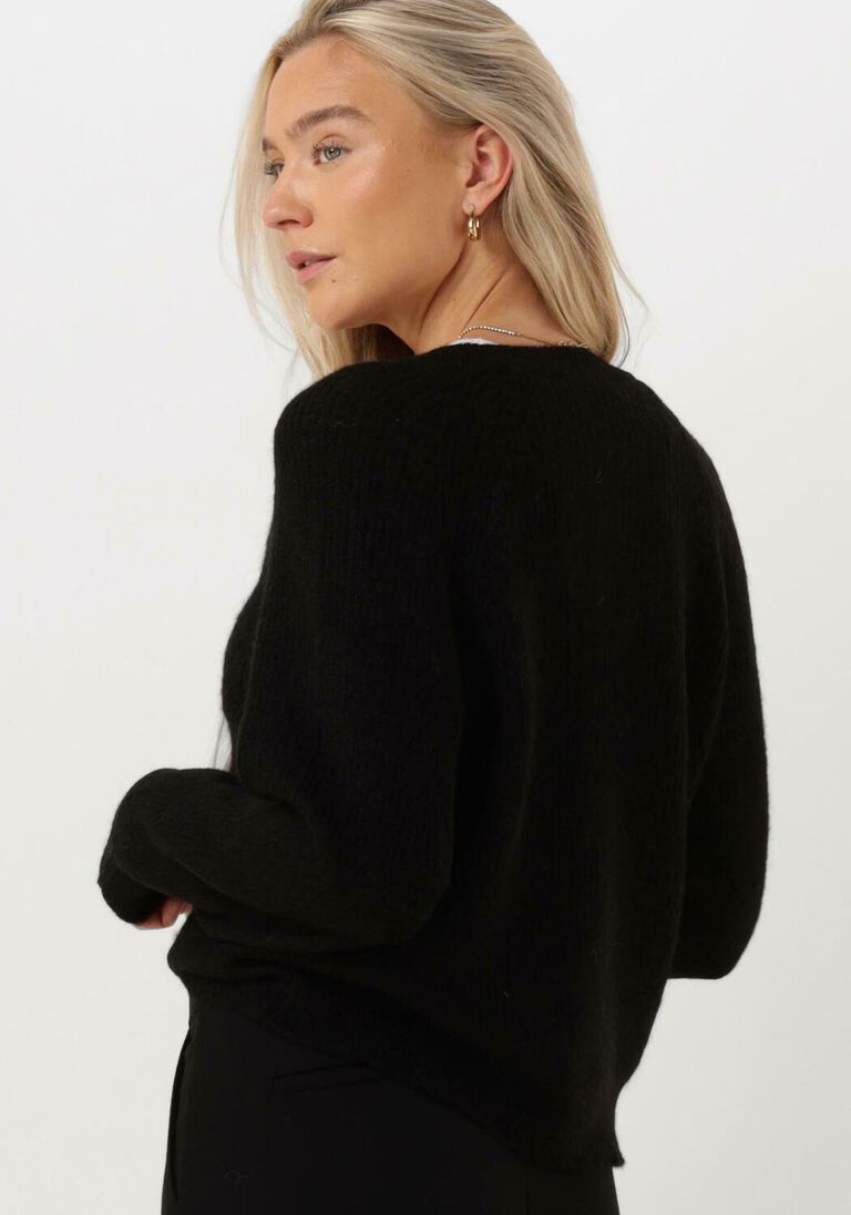 SELECTED FEMME zwarte selected femme vest lulu ls knit short cardigan