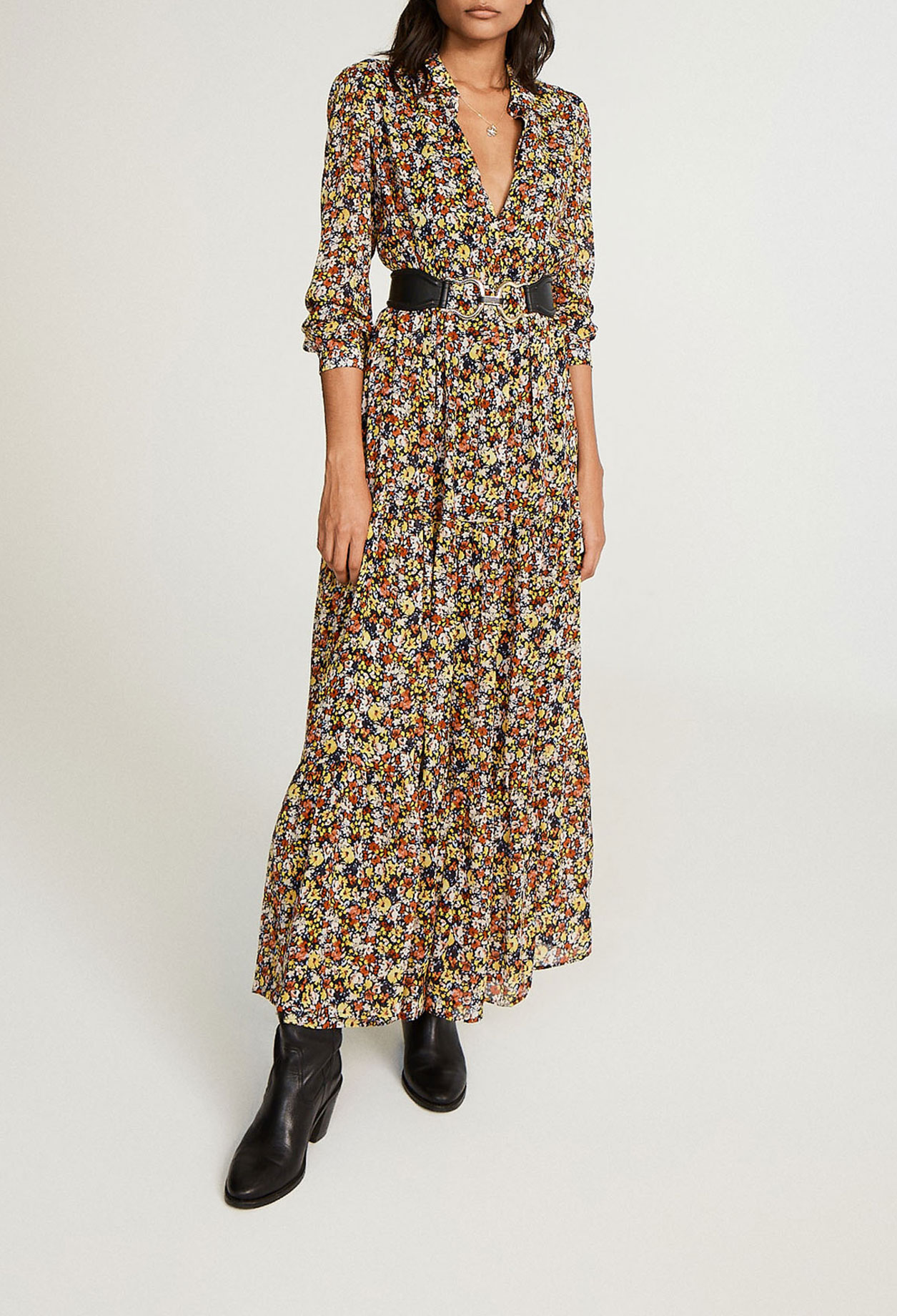 Robe longue fleurie