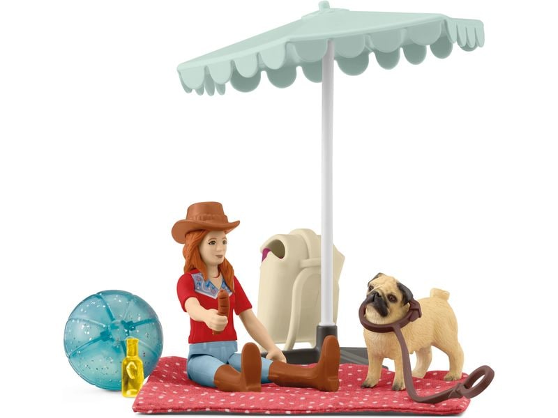 Schleich Spielfigurenset Horse Club Ausflug zum Badesee Mini-Playset fördert kreatives Spielen