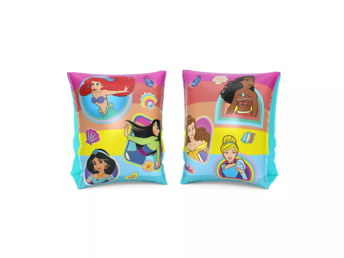 Brassards Gonflables pour Enfants de 3 à 6 ans Bestway 17x12 cm Design de Princesses Disney Double Chambre à Air