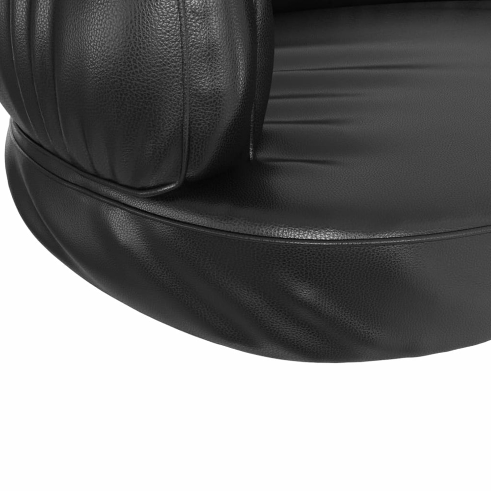 Lit pour chien ergonomique mousse noir 60x42 cm similicuir