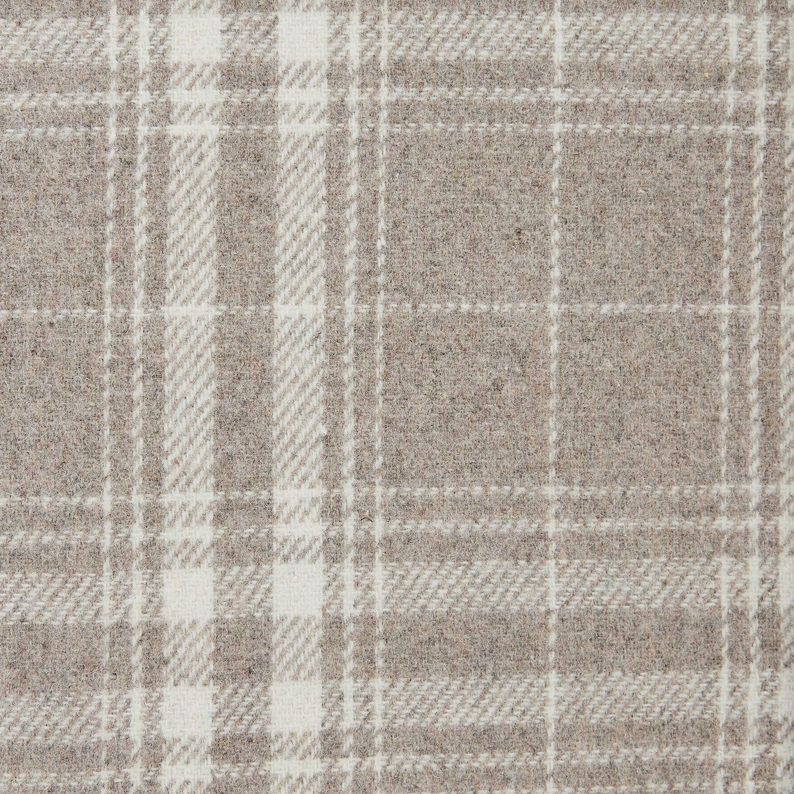 Surchemise regular carreaux laine polyester recycl Blanc