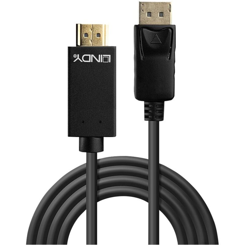 Lindy Câble adaptateur DisplayPort vers HDMI 4K30Hz, 2m