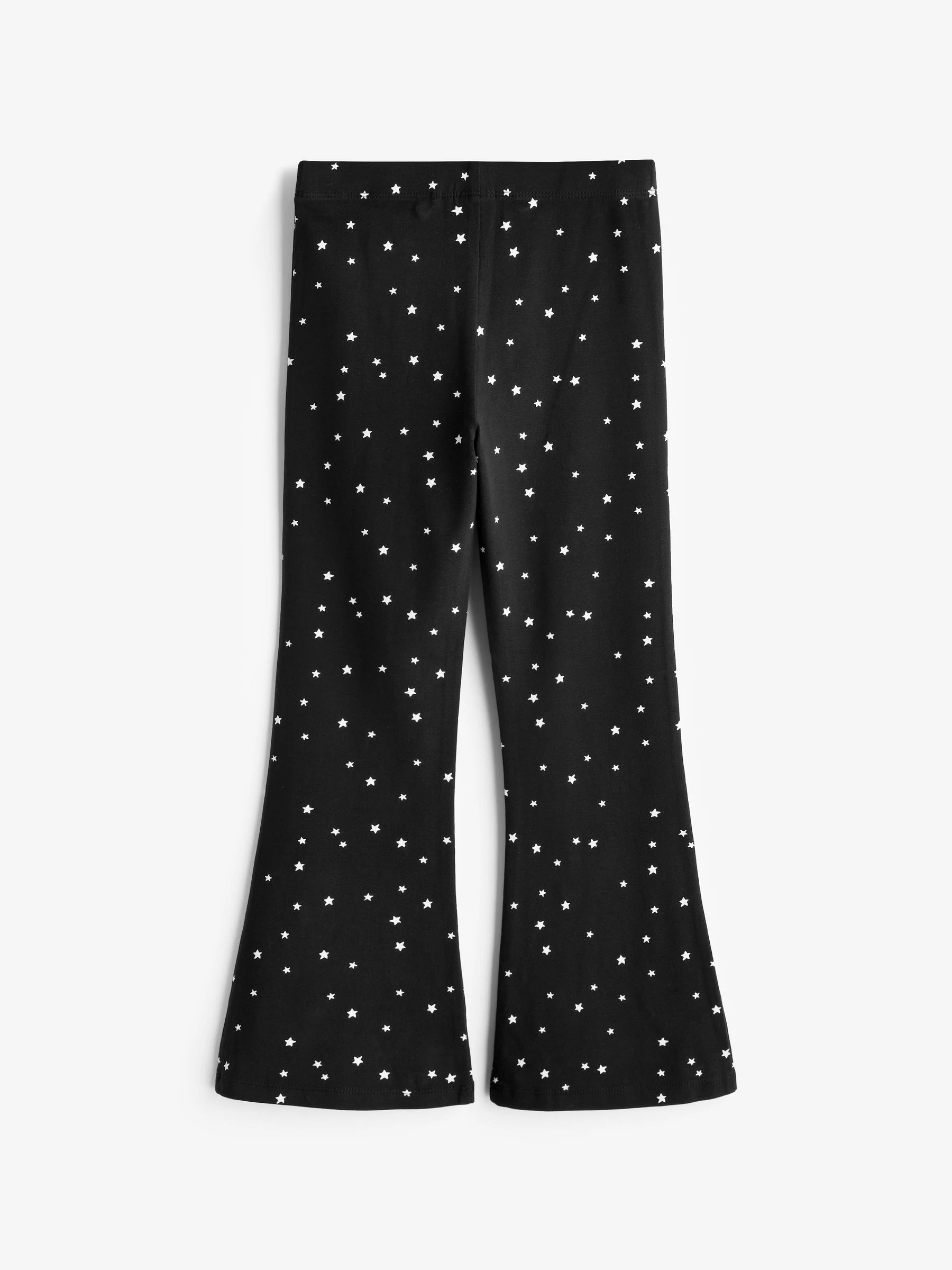 Zwart met sterrenprint - Uitlopende legging (3-16jr)