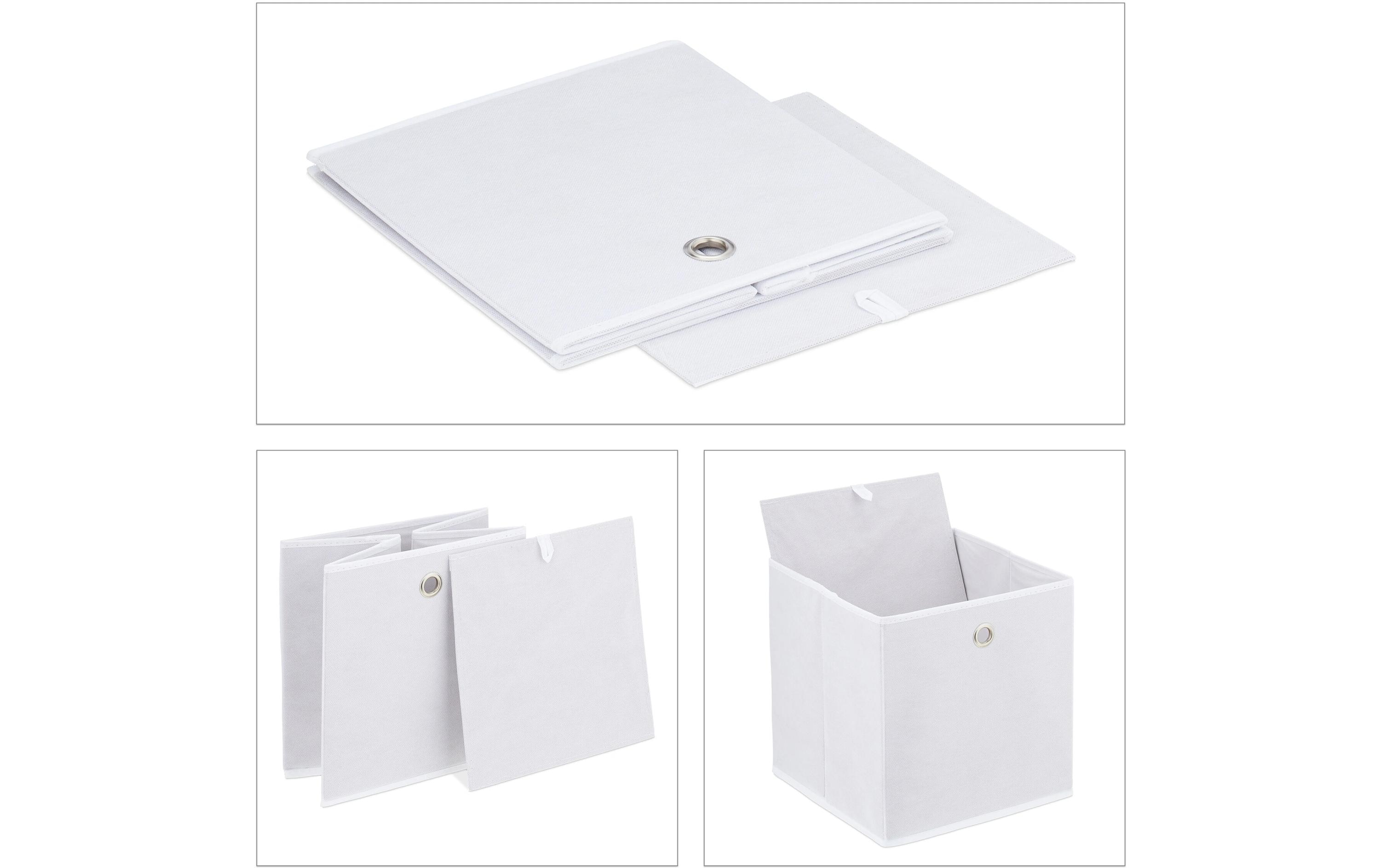 Aufbewahrungsbox 4er Set WeissRegalaufbewahrungsbox für das Kinderzimmer