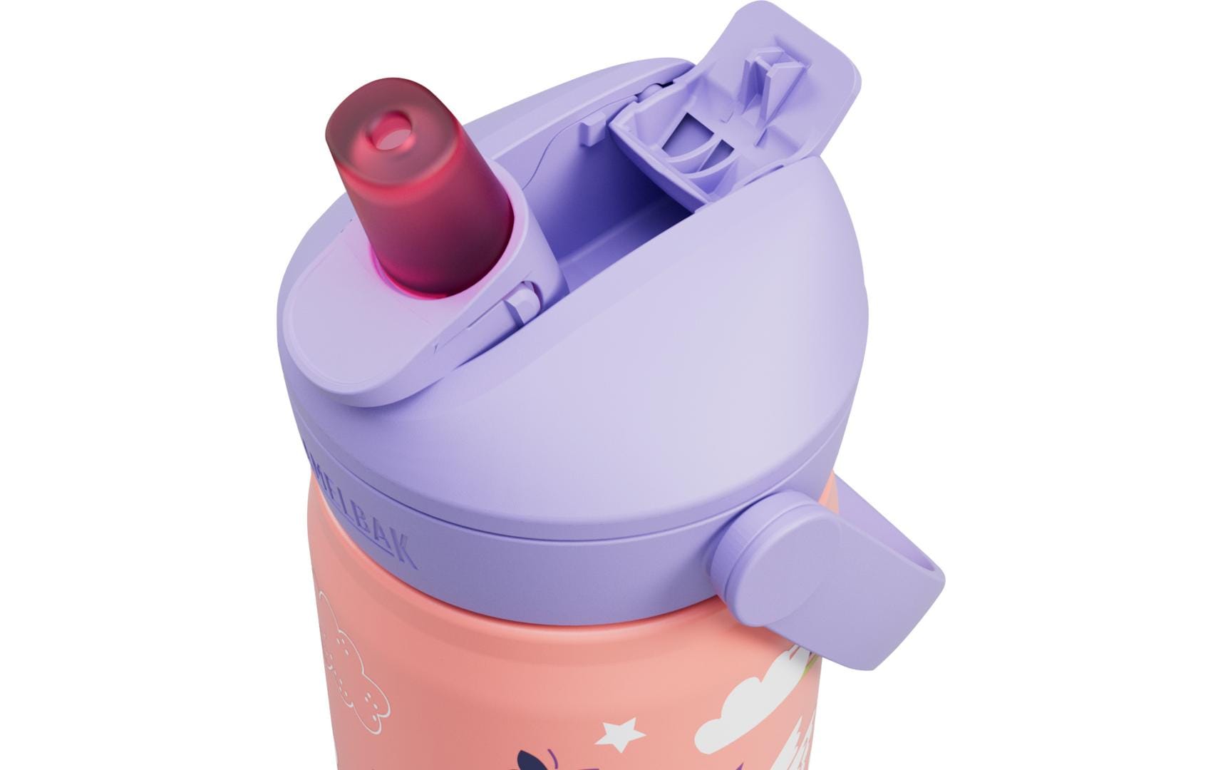 Trinkflasche Thrive Flip Straw Kids V.I. unicorns 400 mlFlasche aus Tritan für Kinder