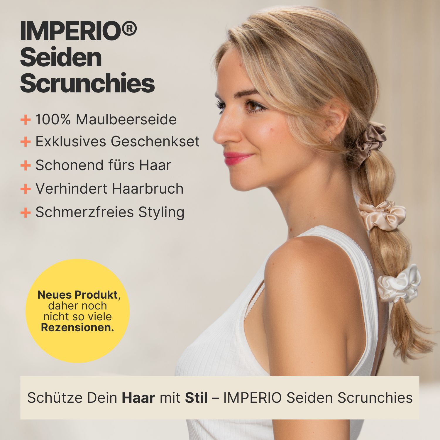 IMPERIO® Seiden Scrunchies Set (Classic)
