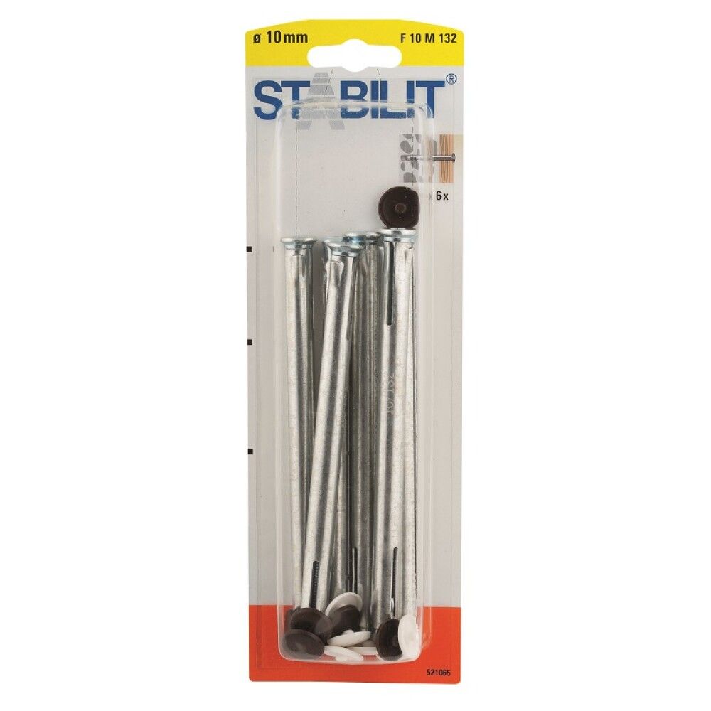 KARMPLUGG STABILIT METALL 10X132MM 6-PK