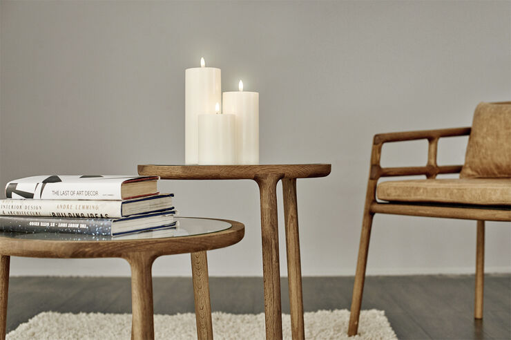 Uyuni LED Taper Candle - twin pack - Nordic White - 2,3 x 20 cm Hvid