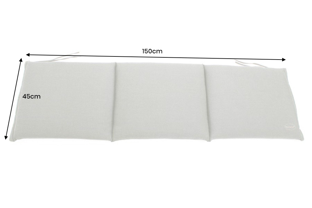 Outdoor Kissen ROG 45x150cm anthrazit Sitzkissen Polster-Auflage für 3-Sitzer Bank