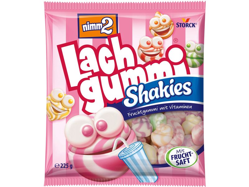 Storck Nimm2 Lachgummi Shakies 225 g Fruchtgummi mit Vitaminen