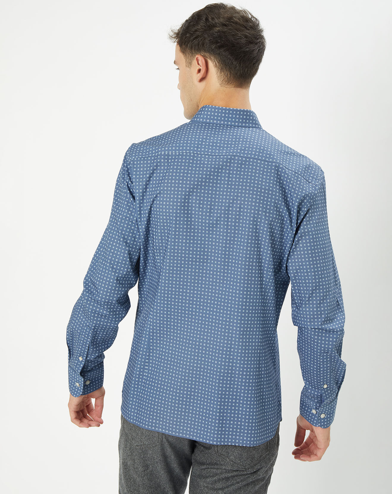 Hackett London Chemise Slim Fit imprimée foulard bleu foncé