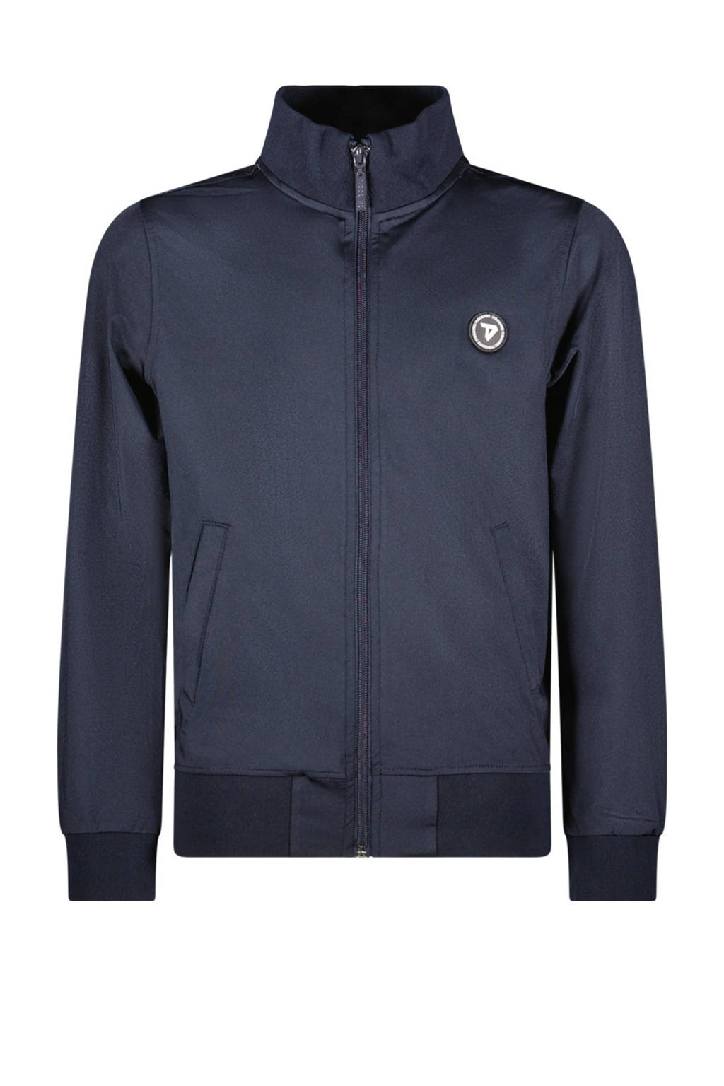 TYGO & vito sweatvest Duko met backprint donkerblauw