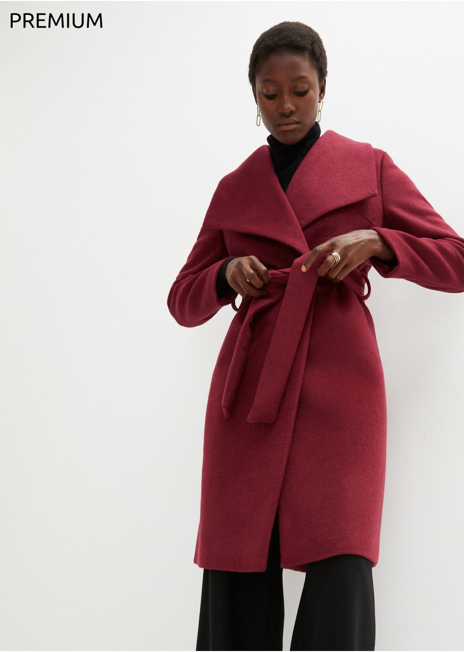 Manteau en laine mélangée