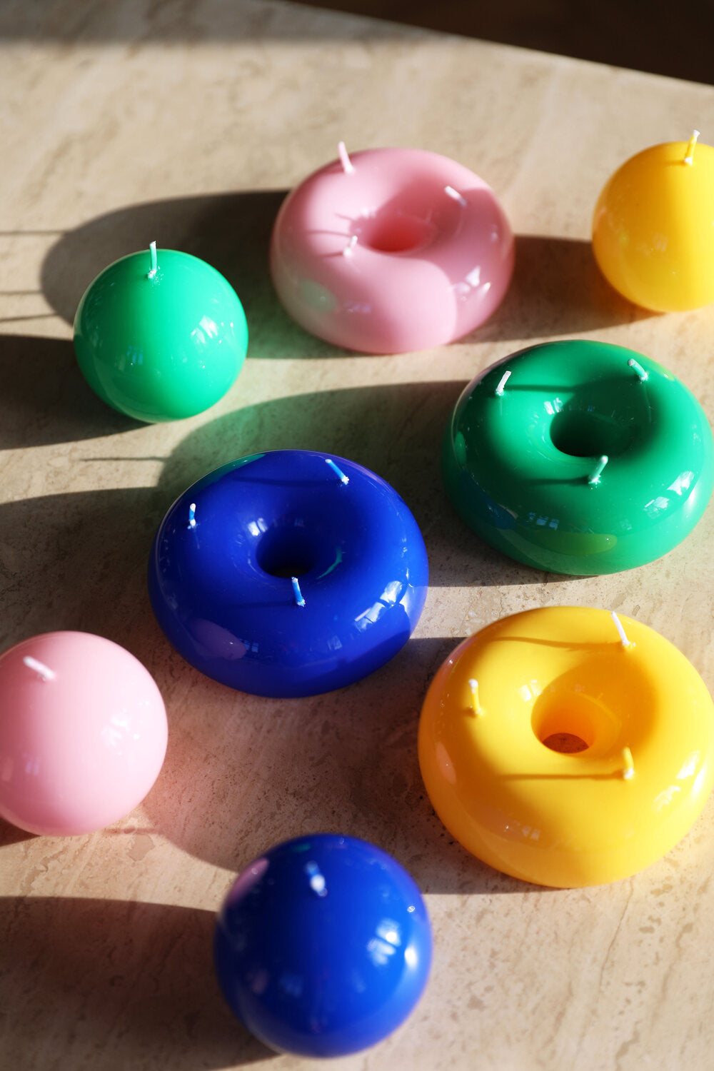 &Klevering  Donut lys - blå