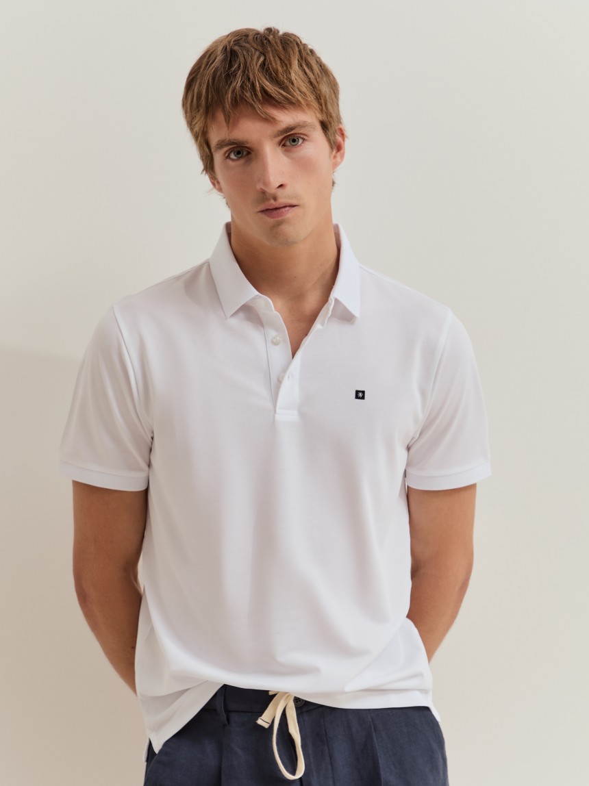 Polo de manga curta regular fit