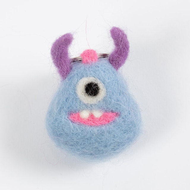 Mini DIY Kit Nålefilting, Monster, ass. farger, 1 pk.