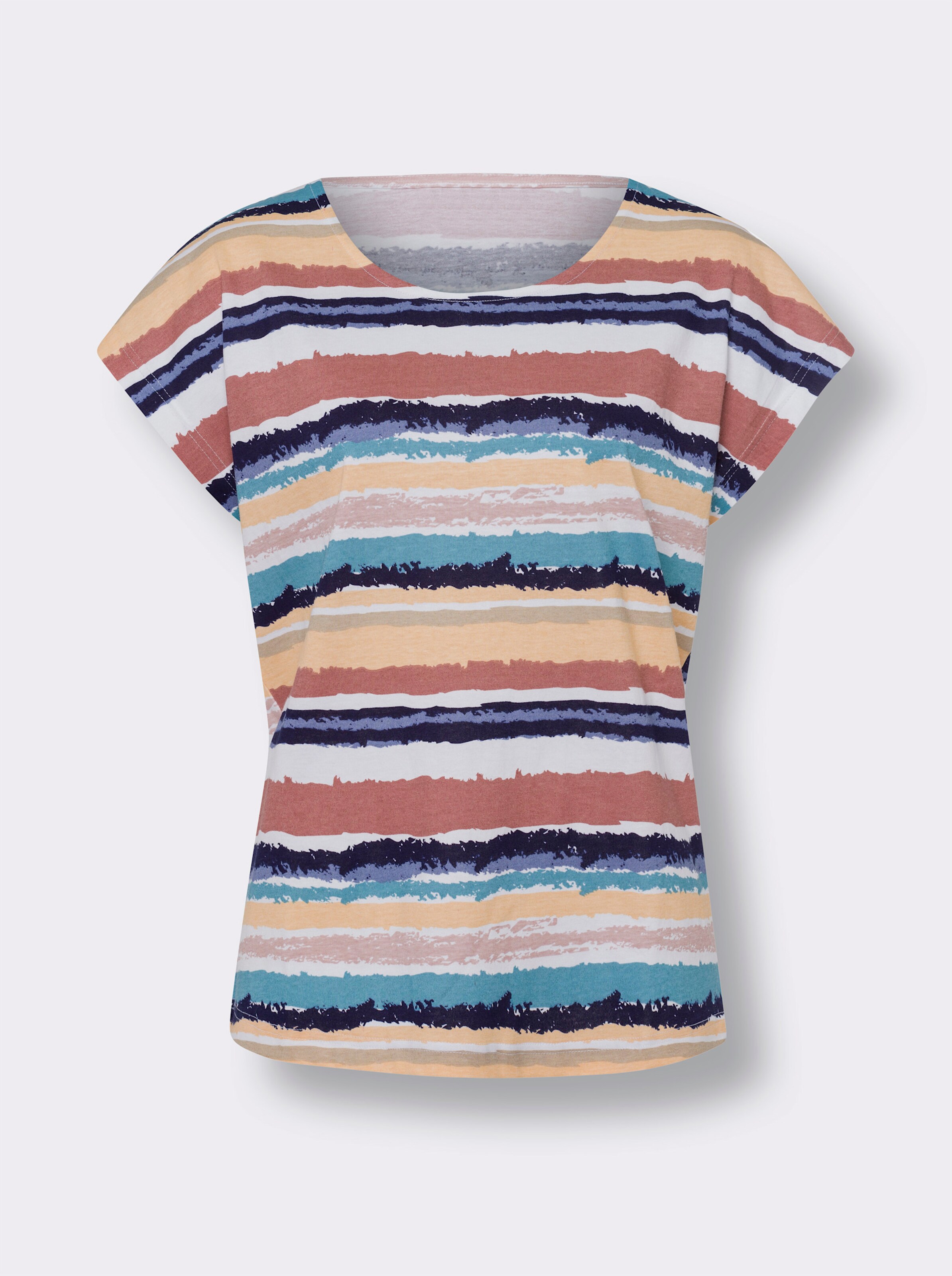 Kurzarmshirt mit überschnittenen Schultern