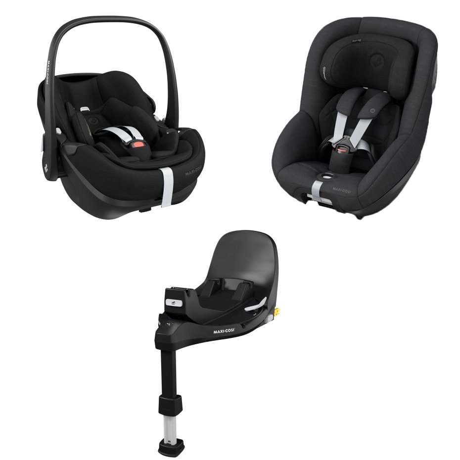 360 Pro Family-Bundle 0 - 4 Y  40 - 105 cm  0 - 17 kg    Innovative SlideTech™-Technologie |    Flache Liegeposition |    Easy-in-Gurt |    G-CELL Seitenaufprallschutz |    360° Drehung mit nur einer Hand |