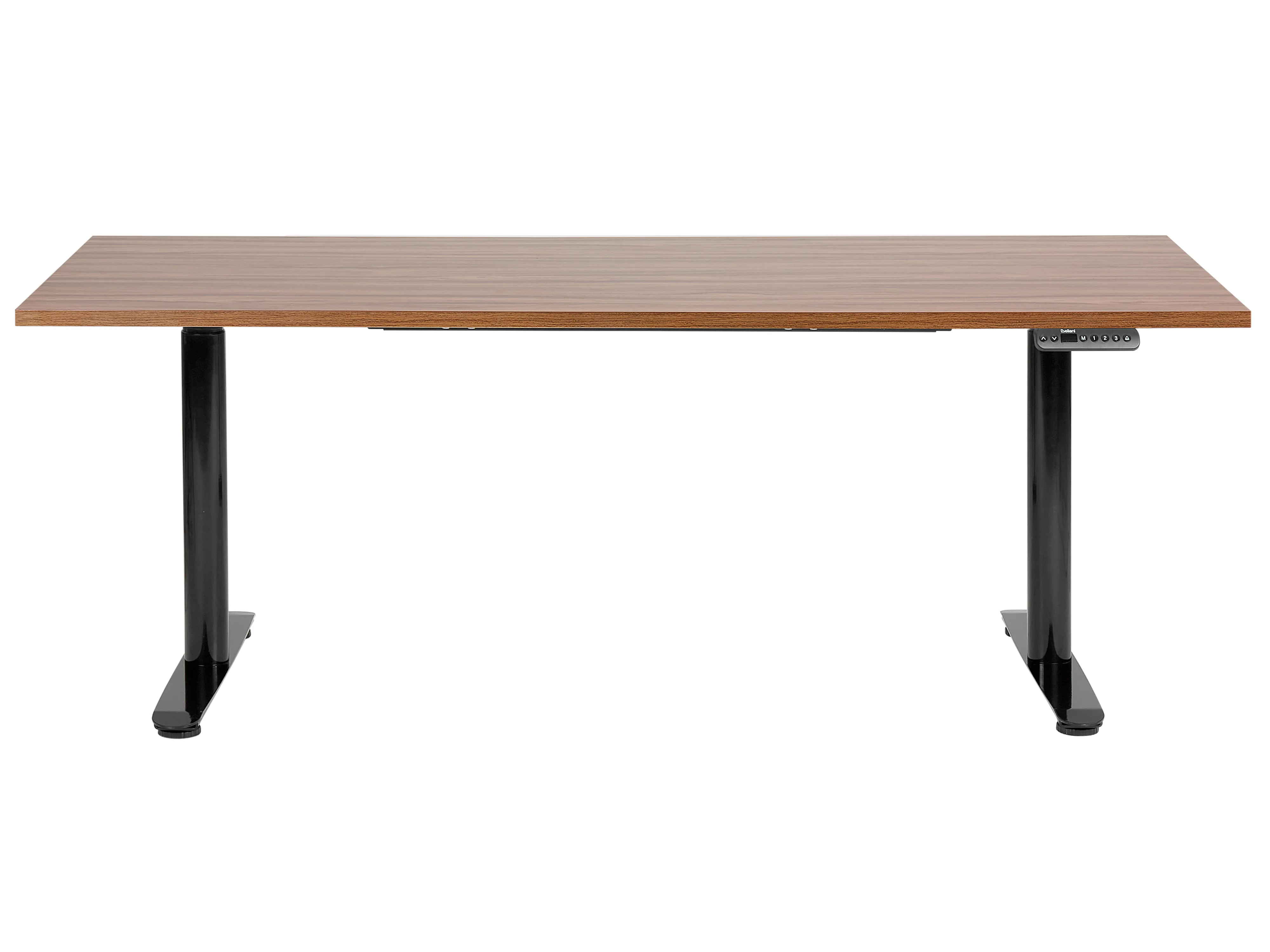 Elektrisch verstelbaar sta-bureau DESTINAS Bruin/zwart 180 cm 80 cm