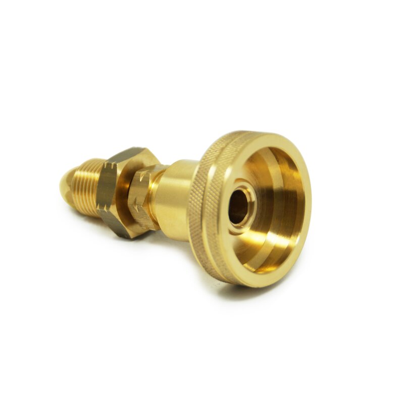 DREHMEISTER DISH Gasflaschen Adapter Campinggas Adapter G 5/8 LH (G.7) - 98mm