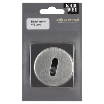 KARWEI sleutel rozet rond RVS look (aluminium)